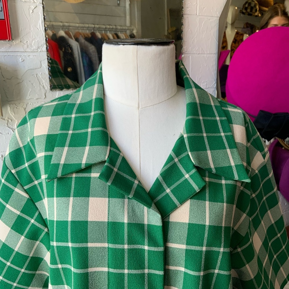 Maison Martin Margiela Green and Cream Checkered Fabric - Picture 8 of 11